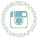 Blue Floral Media Icon - Instagram